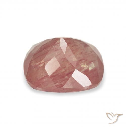 Andesine Labradorite Gemstone in 9 x 8.3 mm Size for Sale, Andesine Labradorite Stone in Rose Pink Color