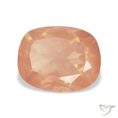 4.00 ct Orange Andesine Labradorite Stone, Natural Andesine Labradorite in Cushion-Cut Shape for Sale