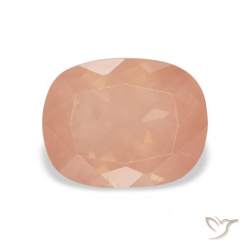 2.28ct Natural Light Reddish Orange Andesine Labradorite, Cushion, Transparent