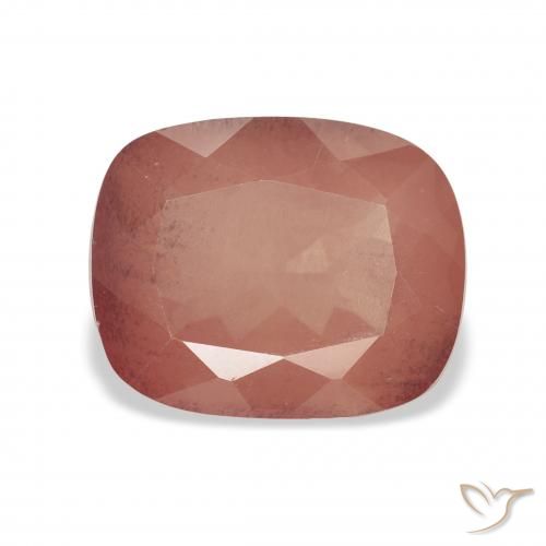 3.83ct Natural Medium Pink Andesine Labradorite, Cushion, Transparent