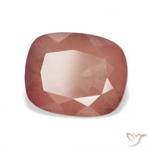 3.83 ct Pink Andesine Labradorite Stone, Natural Andesine Labradorite in Cushion-Cut Shape for Sale