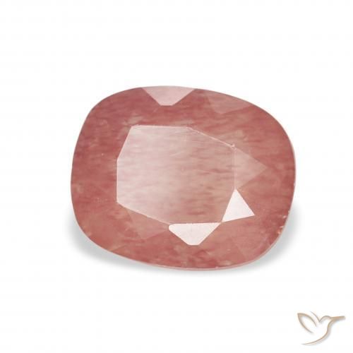 1.33 ct Pink Andesine Labradorite Stone, Natural Andesine Labradorite in Cushion-Cut Shape for Sale
