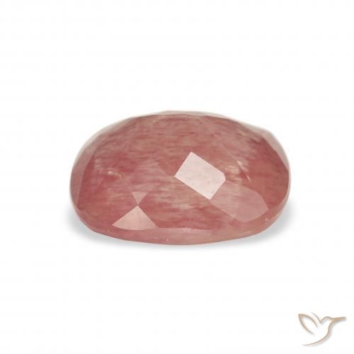 Andesine Labradorite Gemstone in 8 x 6.6 mm Size for Sale, Andesine Labradorite Stone in Raspberry Pink Color