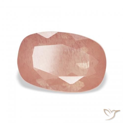 2.58 ct Pink Andesine Labradorite Stone, Natural Andesine Labradorite in Cushion-Cut Shape for Sale