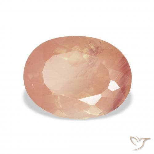 3.81 ct Pink Andesine Labradorite Stone, Natural Andesine Labradorite in Oval Facet Shape for Sale