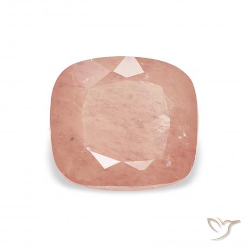 1.50ct Light Pink Andesine Labradorite, Cushion, Transparent