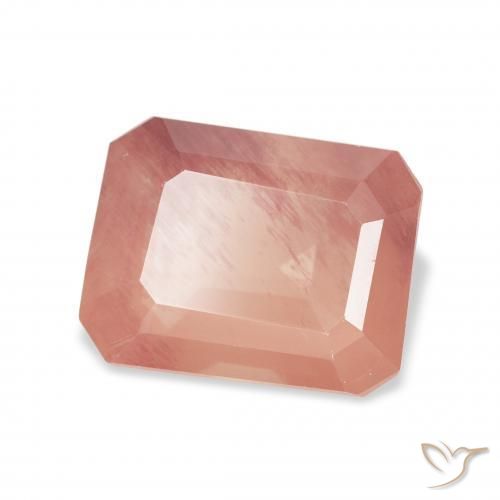 3.27 ct Pink Andesine Labradorite Stone, Natural Andesine Labradorite in Octagon Step Cut Shape for Sale