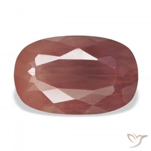 5.56ct Natural Sangria Red Andesine Labradorite, Cushion, Translucent