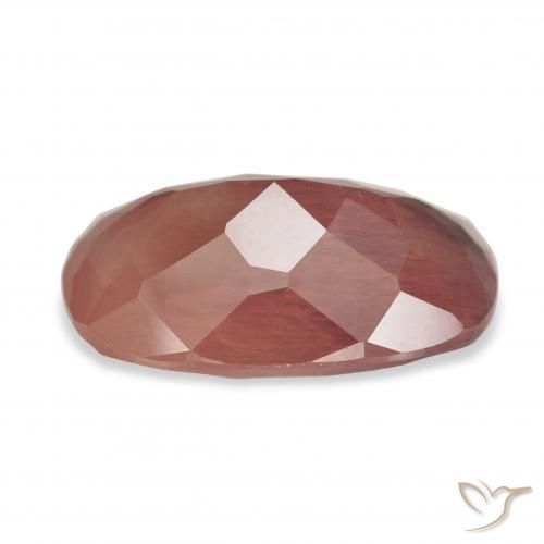 Andesine Labradorite Gemstone in 15 x 10 mm (calibrated) Size for Sale, Andesine Labradorite Stone in Sangria Red Color