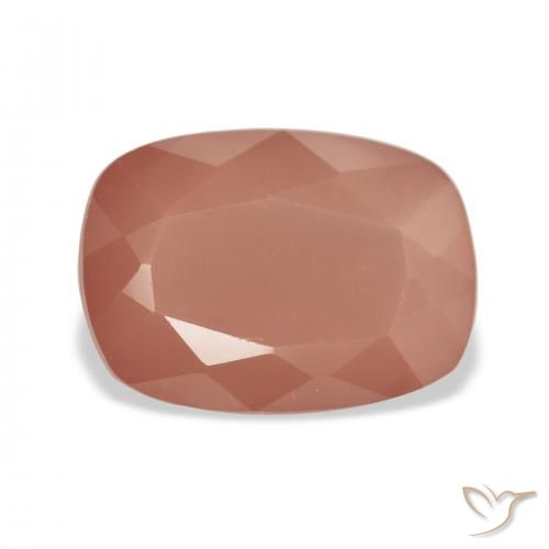 4.59ct Orangish Pink Andesine Labradorite, Cushion, Translucent