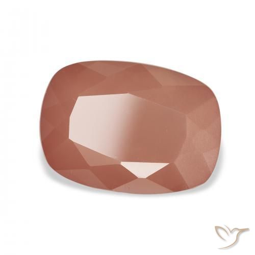4.59 ct Pink Andesine Labradorite Stone, Natural Andesine Labradorite in Cushion-Cut Shape for Sale