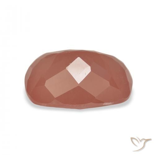 Andesine Labradorite Gemstone in 13 x 9 mm (calibrated) Size for Sale, Andesine Labradorite Stone in Orangish Pink Color