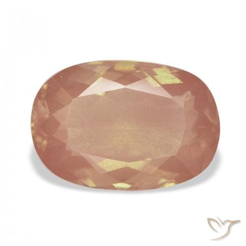 4.90ct Cider Orange Andesine Labradorite, Cushion, Transparent
