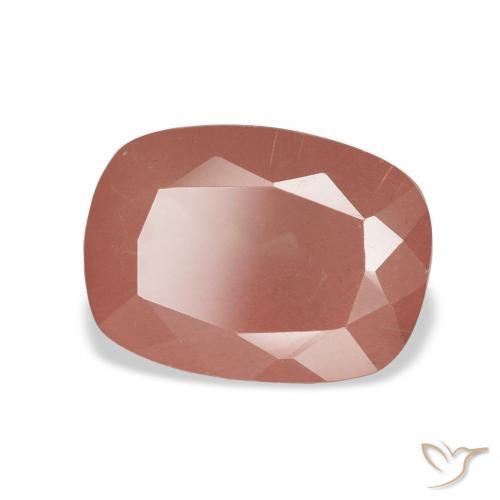 3.70 ct Red Andesine Labradorite Stone, Natural Andesine Labradorite in Cushion-Cut Shape for Sale