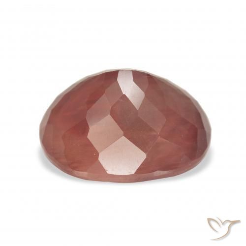 Andesine Labradorite Gemstone in 12 x 9.6 mm Size for Sale, Andesine Labradorite Stone in Orange Red Color