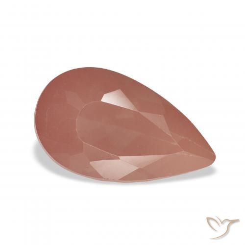 3.96 ct Red Andesine Labradorite Stone, Natural Andesine Labradorite in Pear Facet Shape for Sale