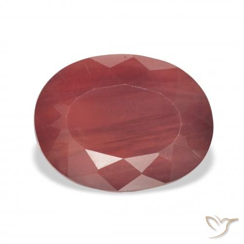 4.31ct Deep Red Andesine Labradorite, Oval, Translucent