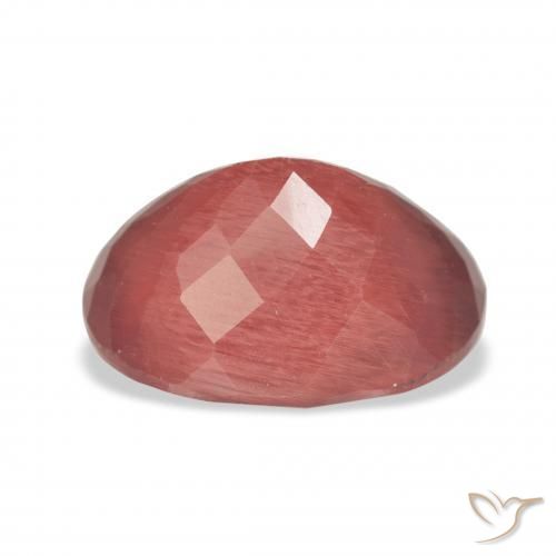 Andesine Labradorite Gemstone in 11.9 x 9.1 mm Size for Sale, Andesine Labradorite Stone in Deep Red Color