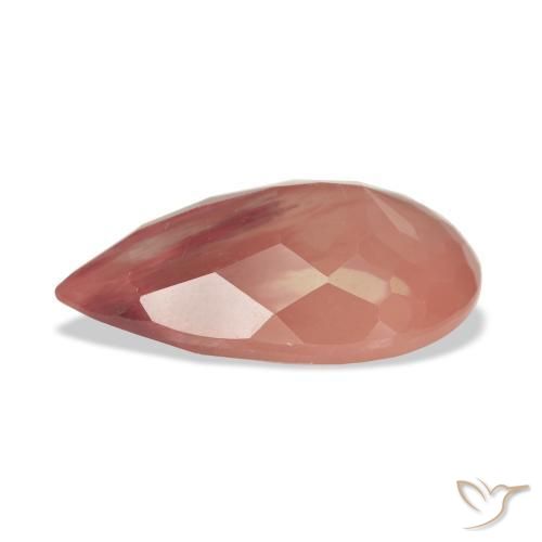 Andesine Labradorite Gemstone in 17.4 x 10.3 mm Size for Sale, Andesine Labradorite Stone in Pale Reddish Orange Color