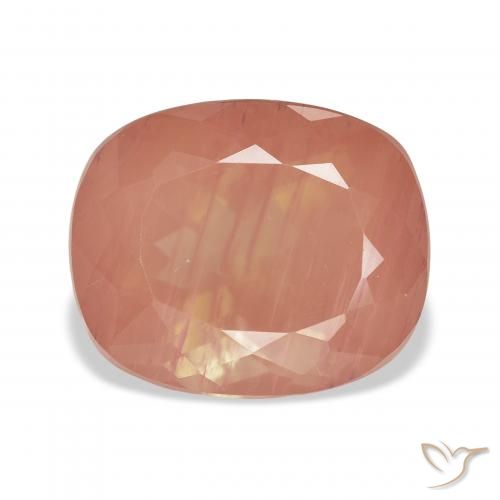 7.17ct Reddish Orange Andesine Labradorite, Cushion, Transparent