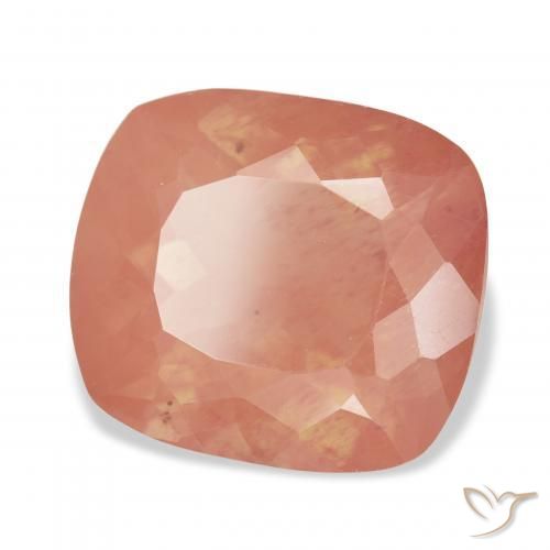 7.54 ct Orange Andesine Labradorite Stone, Natural Andesine Labradorite in Cushion-Cut Shape for Sale