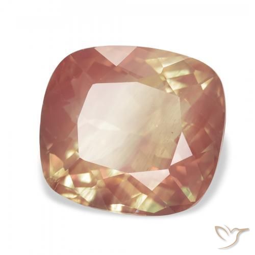 4.67 ct Red Andesine Labradorite Stone, Natural Andesine Labradorite in Cushion-Cut Shape for Sale