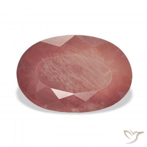5.54ct Blood Red Andesine Labradorite, Oval, Transparent
