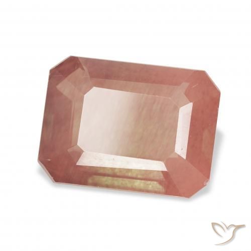 3.85 ct Red Andesine Labradorite Stone, Natural Andesine Labradorite in Octagon Step Cut Shape for Sale