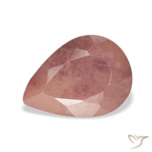 2.87ct Light Pink Andesine Labradorite, Pear Shape, Translucent