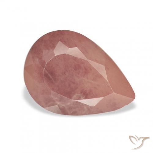 2.87 ct Pink Andesine Labradorite Stone, Natural Andesine Labradorite in Pear Facet Shape for Sale