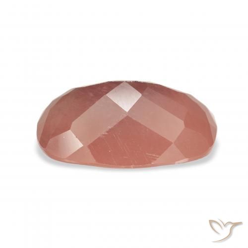 Andesine Labradorite Gemstone in 13.9 x 8.6 mm Size for Sale, Andesine Labradorite Stone in Raspberry Pink Color