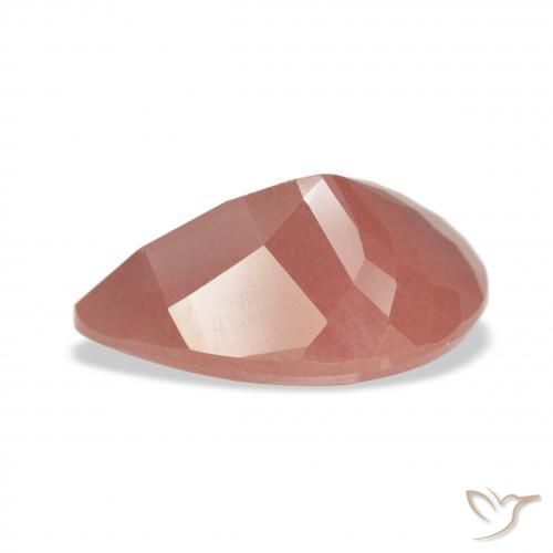 Andesine Labradorite Gemstone in 14 x 9 mm (calibrated) Size for Sale, Andesine Labradorite Stone in Medium Pink Color