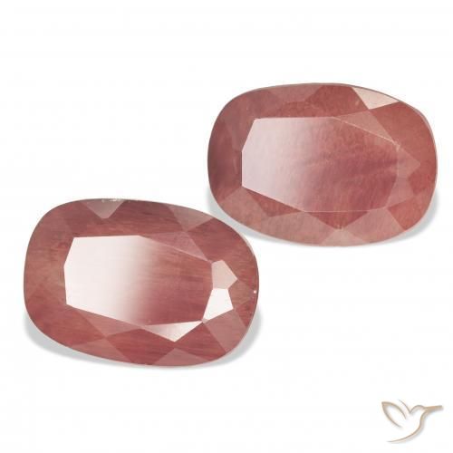 5.97 ctw Pink Andesine Labradorite Stones, Natural Andesine Labradorite in Cushion-Cut Shape for Sale