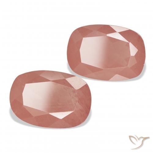 7.04 ctw Pink Andesine Labradorite Stones, Natural Andesine Labradorite in Cushion-Cut Shape for Sale