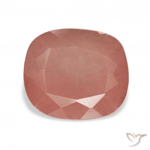 4.48ct Medium Pink Andesine Labradorite, Cushion, Transparent