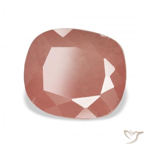 4.48 ct Pink Andesine Labradorite Stone, Natural Andesine Labradorite in Cushion-Cut Shape for Sale