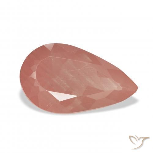 3.75 ct Pink Andesine Labradorite Stone, Natural Andesine Labradorite in Pear Facet Shape for Sale