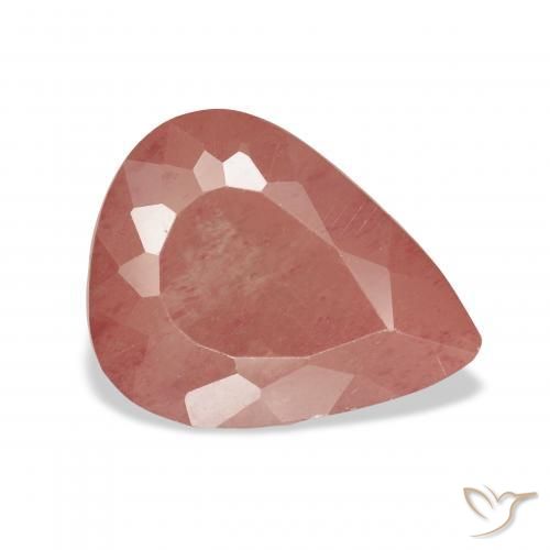 5.01 ct Pink Andesine Labradorite Stone, Natural Andesine Labradorite in Pear Facet Shape for Sale