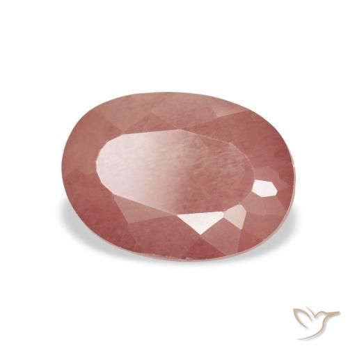 1.72 ct Pink Andesine Labradorite Stone, Natural Andesine Labradorite in Oval Facet Shape for Sale