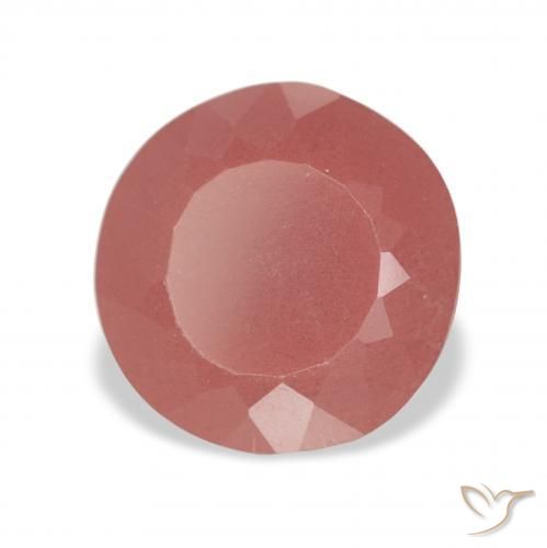 2.64 ct Red Andesine Labradorite Stone, Natural Andesine Labradorite in Round Facet Shape for Sale