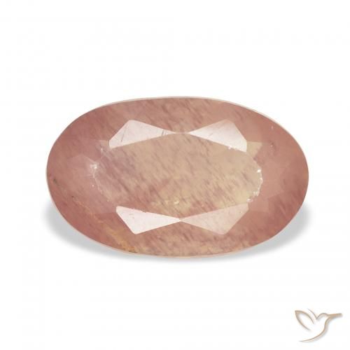 2.31ct Light Reddish Orange Andesine Labradorite, Oval, Transparent