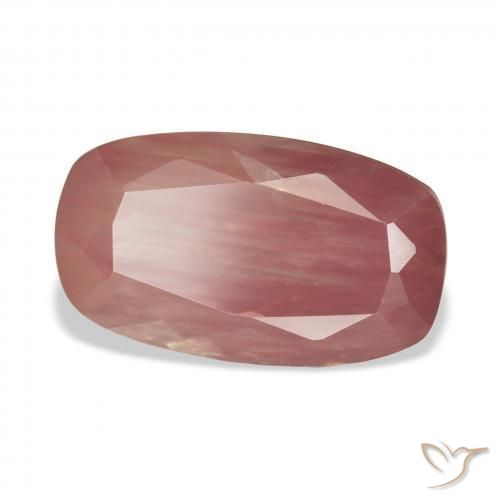 6.47 ct Red Andesine Labradorite Stone, Natural Andesine Labradorite in Cushion-Cut Shape for Sale