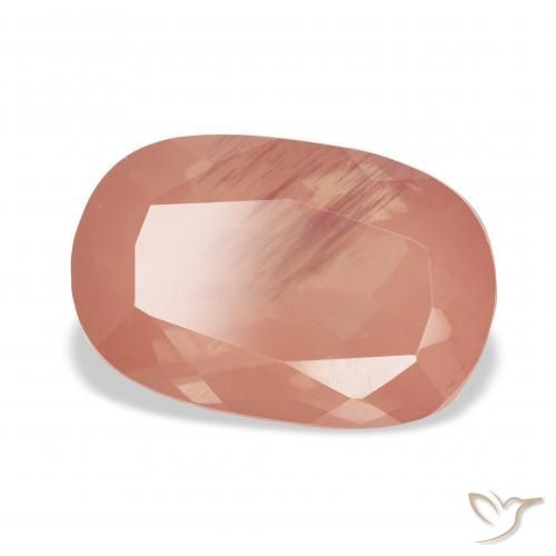 4.36 ct Orange Andesine Labradorite Stone, Natural Andesine Labradorite in Cushion-Cut Shape for Sale