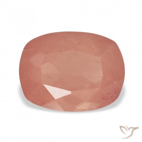 3.73ct Reddish Orange Andesine Labradorite, Cushion, Transparent