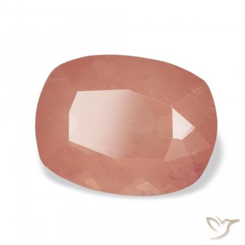 3.73 ct Orange Andesine Labradorite Stone, Natural Andesine Labradorite in Cushion-Cut Shape for Sale