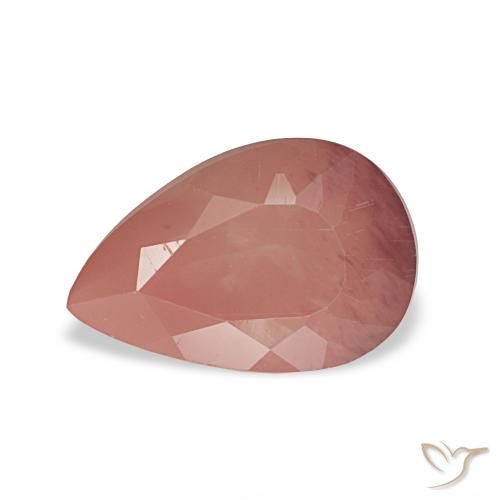 1.86ct Medium Pink Andesine Labradorite, Pear Shape, Transparent
