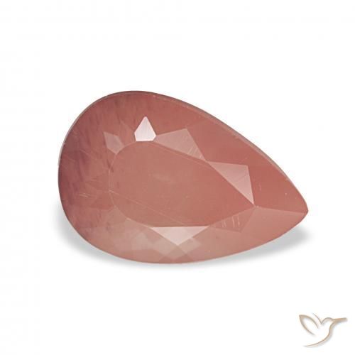 1.86 ct Pink Andesine Labradorite Stone, Natural Andesine Labradorite in Pear Facet Shape for Sale