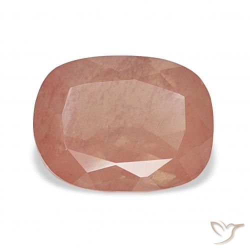 3.63ct Medium Pink Andesine Labradorite, Cushion, Transparent