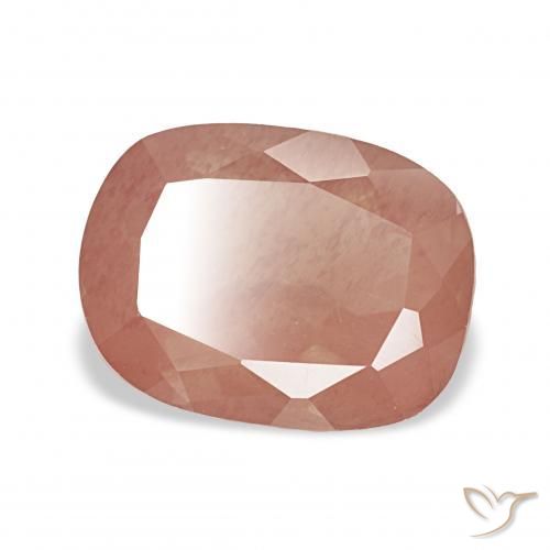 3.63 ct Pink Andesine Labradorite Stone, Natural Andesine Labradorite in Cushion-Cut Shape for Sale