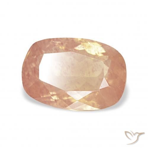 2.53 ct Orange Andesine Labradorite Stone, Natural Andesine Labradorite in Cushion-Cut Shape for Sale